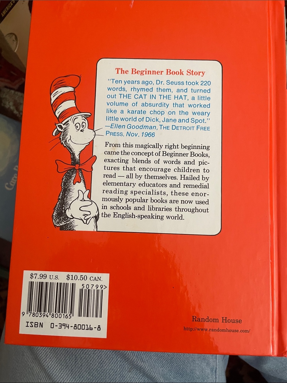 Dr. Seuss Red Cover with White and Green Illustration - Green Eggs and Ham - Picture 2 of 3